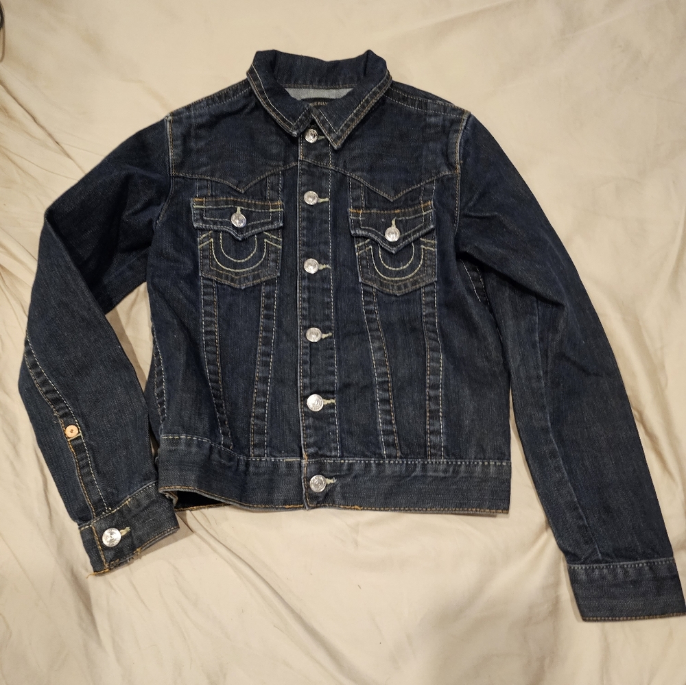 True Religion Kids Denim Jean Jacket Sz Small